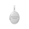Plain Oval Locket in Sterling Silver with Optional Engraving (16 x 14 mm - 48 x 39 mm)