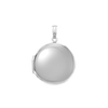 Plain Round Locket in Sterling Silver with Optional Engraving (13 mm - 32 mm)