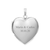 ITI NYC Plain Heart Locket in Sterling Silver with Optional Engraving (22 x 15 mm - 34 x 26 mm)