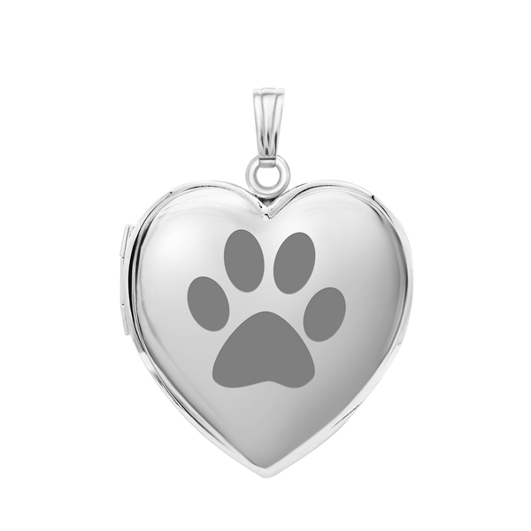 Plain Heart Locket in Sterling Silver with Optional Engraving (15 mm - 26 mm)