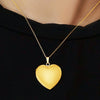 ITI NYC Plain Heart Locket in Sterling Silver 18K Yellow Gold Finish with Optional Engraving (22 x 15 mm - 34 x 26 mm)