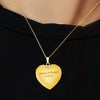 ITI NYC Plain Heart Locket in Sterling Silver 18K Yellow Gold Finish with Optional Engraving (22 x 15 mm - 34 x 26 mm)