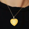ITI NYC Plain Heart Locket in Sterling Silver 18K Yellow Gold Finish with Optional Engraving (22 x 15 mm - 34 x 26 mm)