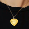 ITI NYC Plain Heart Locket in Sterling Silver 18K Yellow Gold Finish with Optional Engraving (22 x 15 mm - 34 x 26 mm)