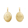 Oval Locket with Diamonds in 14K Gold Filled with Optional Engraving (21 x 16 mm - 29 x 23 mm)