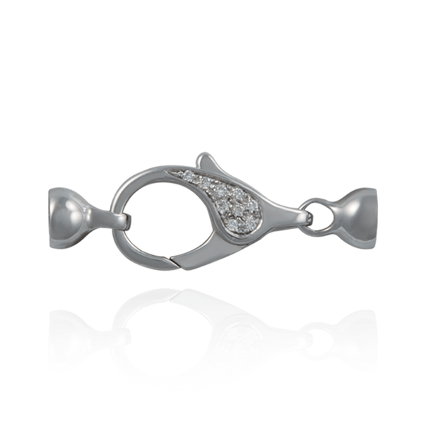 ITI NYC Lobster Pearl Clasps with Diamonds (7 x 26 mm - 11.6 x 38 mm)