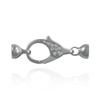 ITI NYC Lobster Pearl Clasps with Diamonds (7 x 26 mm - 11.6 x 38 mm)