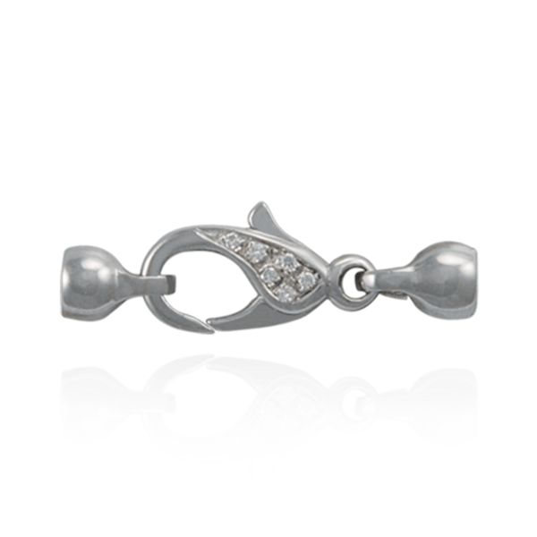 ITI NYC Lobster Pearl Clasps with Diamonds (7 x 26 mm - 11.6 x 38 mm)