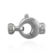 Load image into Gallery viewer, ITI NYC Lobster Pearl Clasps with Diamonds (6.9 x 16.5 mm - 10.8 x 18 mm)
