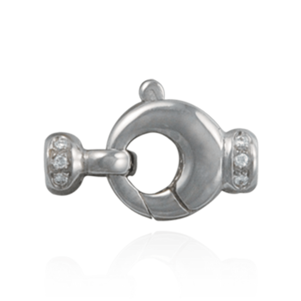 ITI NYC Lobster Pearl Clasps with Diamonds (6.9 x 16.5 mm - 10.8 x 18 mm)