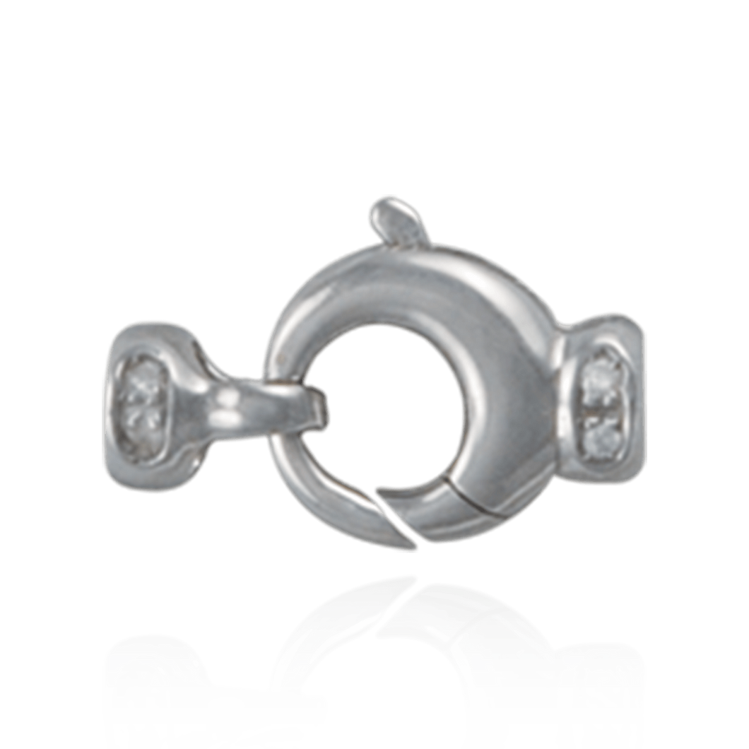 ITI NYC Lobster Pearl Clasps with Diamonds (6.9 x 16.5 mm - 10.8 x 18 mm)