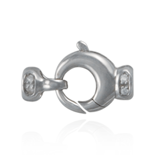 ITI NYC Lobster Pearl Clasps with Diamonds (6.9 x 16.5 mm - 10.8 x 18 mm)