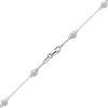 Finished Diamond by the Yard Cable Chain Necklace in 14K White Gold with Lab Grown Diamonds