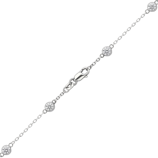 Finished Diamond by the Yard Cable Chain Necklace in 14K White Gold with Lab Grown Diamonds
