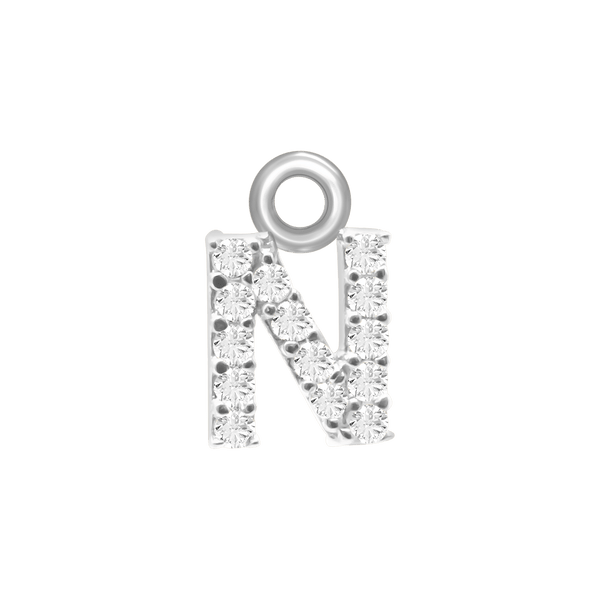Block Initials (8.57mm) (100% Polished - Includes CZs)