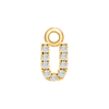 Block Initials (8.57mm) (100% Polished - Includes CZs)