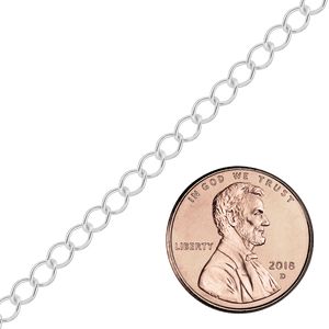 Bulk / Spooled Light Curb Chain in Sterling Silver (1.80 mm - 3.90 mm)