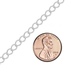 Load image into Gallery viewer, Bulk / Spooled Light Curb Chain in Sterling Silver (2.90 mm - 3.90 mm)
