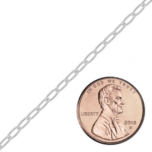 Load image into Gallery viewer, Bulk / Spooled Light Elongated Cable Chain in Sterling Silver (1.40 mm - 6.20 mm)

