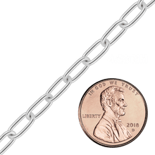 Load image into Gallery viewer, Bulk / Spooled Light Elongated Cable Chain in Sterling Silver (1.40 mm - 6.20 mm)
