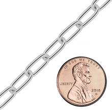 Load image into Gallery viewer, Bulk / Spooled Light Elongated Cable Chain in Sterling Silver (1.40 mm - 6.20 mm)
