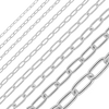 Bulk / Spooled Light Elongated Cable Chain in Sterling Silver (1.40 mm - 6.20 mm)