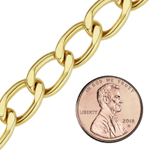 Load image into Gallery viewer, Bulk / Spooled Light Flat Curb Chain in 14K Gold-Filled (4.30 mm - 10.80 mm)
