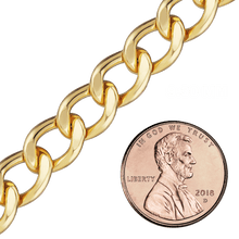 Load image into Gallery viewer, Bulk / Spooled Light Flat Curb Chain in 14K Gold-Filled (4.30 mm - 10.80 mm)
