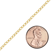 Load image into Gallery viewer, Bulk / Spooled Light Round Cable Chain in 14K &amp; 18K Yellow Gold (1.00 mm - 6.80 mm)
