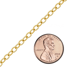 Load image into Gallery viewer, Bulk / Spooled Light Round Cable Chain in 14K &amp; 18K Yellow Gold (1.00 mm - 6.80 mm)
