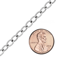 Load image into Gallery viewer, Bulk / Spooled Light Round Cable Chain in 14K White Gold (1.00 mm - 4.60 mm)
