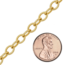 Load image into Gallery viewer, Bulk / Spooled Light Round Cable Chain in 14K &amp; 18K Yellow Gold (1.00 mm - 6.80 mm)
