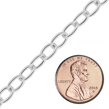 Load image into Gallery viewer, Bulk / Spooled Light Round Cable Chain in Sterling Silver (1.30 mm - 7.30 mm)
