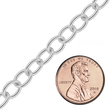 Load image into Gallery viewer, Bulk / Spooled Light Round Cable Chain in Sterling Silver (1.30 mm - 7.30 mm)
