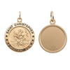 Gold-Filled Round Saint Christopher Medallion (5/8 inch - 1 inch)