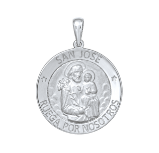 Sterling Silver Round San Jose Medallion (5/8 inch - 1 inch)