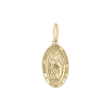 Load image into Gallery viewer, Gold-Filled Oval Saint Christopher Medallion (5/8 inch - 1 inch)
