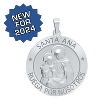 Load image into Gallery viewer, Sterling Silver Round Santa Ana Medallion (5/8 inch - 1 inch)
