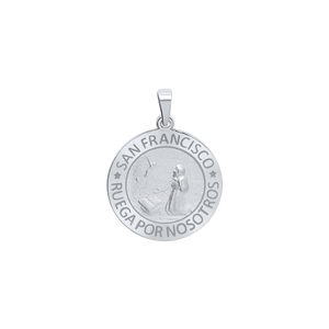 Sterling Silver Round San Francisco Medallion (5/8 inch - 1 inch)