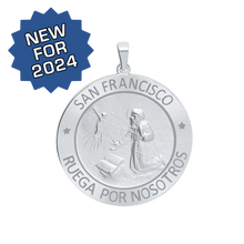 Load image into Gallery viewer, Sterling Silver Round San Francisco Medallion (5/8 inch - 1 inch)
