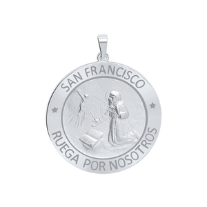 Sterling Silver Round San Francisco Medallion (5/8 inch - 1 inch)