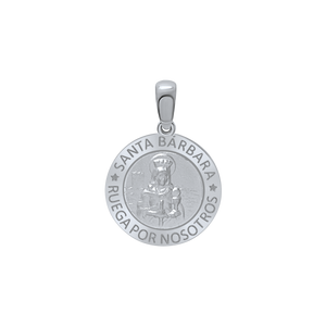 Sterling Silver Round Santa Bárbara Medallion (5/8 inch - 1 inch)
