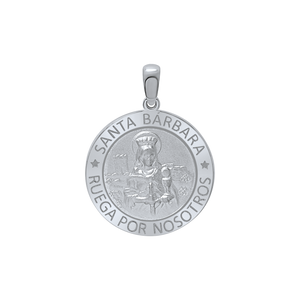 Sterling Silver Round Santa Bárbara Medallion (5/8 inch - 1 inch)