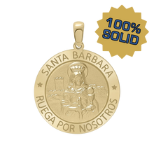 Load image into Gallery viewer, 14K Gold Round Santa Bárbara Medallion (5/8 inch - 1 inch)
