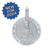 Load image into Gallery viewer, Sterling Silver Round Santa Bárbara Medallion (5/8 inch - 1 inch)
