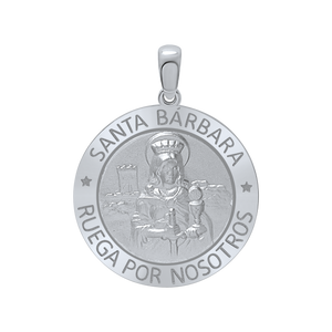Sterling Silver Round Santa Bárbara Medallion (5/8 inch - 1 inch)
