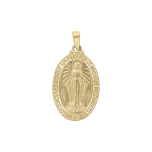 Load image into Gallery viewer, 14K Gold 3D Oval Miraculous Framed Medallion (7/8 inch - 1 3/8 inch)
