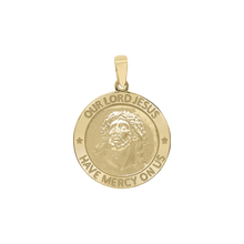 Load image into Gallery viewer, 14K Gold Round Our Lord Jesus Medallion (3/4 inch)
