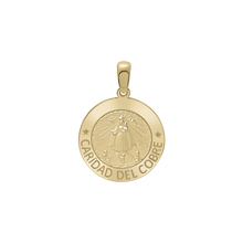 Load image into Gallery viewer, 14K Gold Round Carídad Del Cobre Medallion (5/8 inch - 1 inch)
