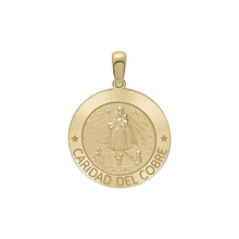 Load image into Gallery viewer, 14K Gold Round Carídad Del Cobre Medallion (5/8 inch - 1 inch)
